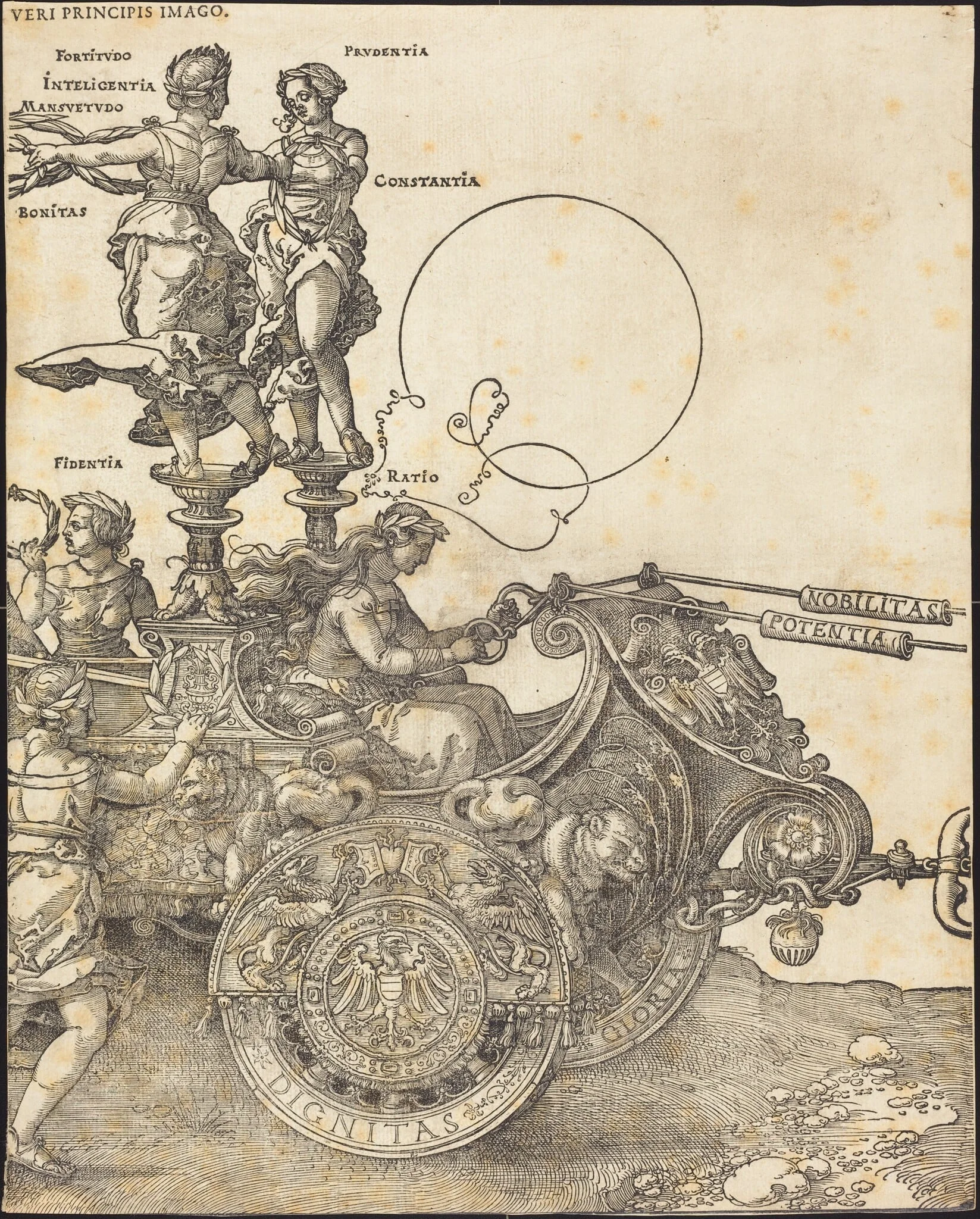 The Triumphal Chariot of Maximilian I (The Great Triumphal Car) [plate 2 of 8], detail