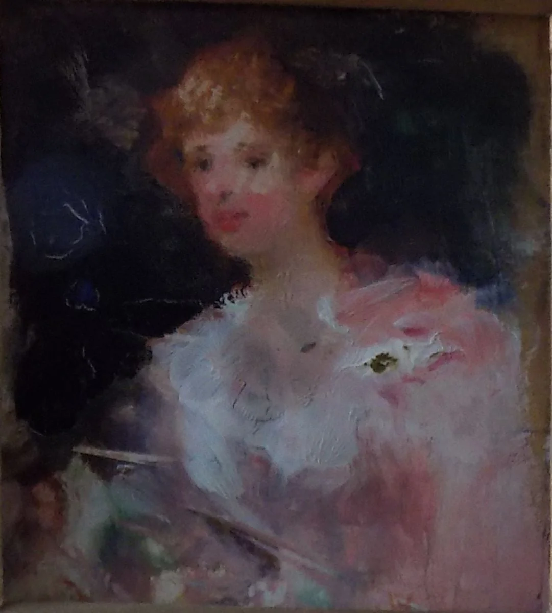 Portret în roz, detail