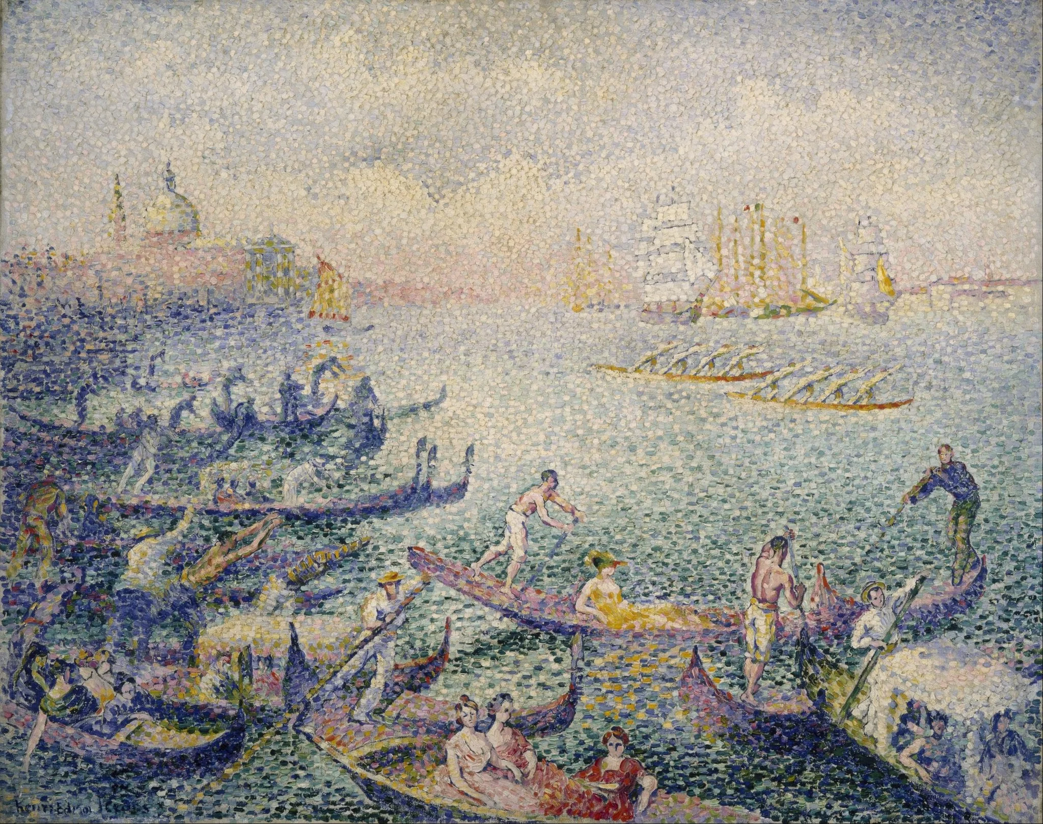 Regatta in Venice, detail