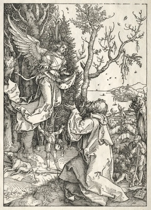 Life of the Virgin: Joachim and the Angel, detail