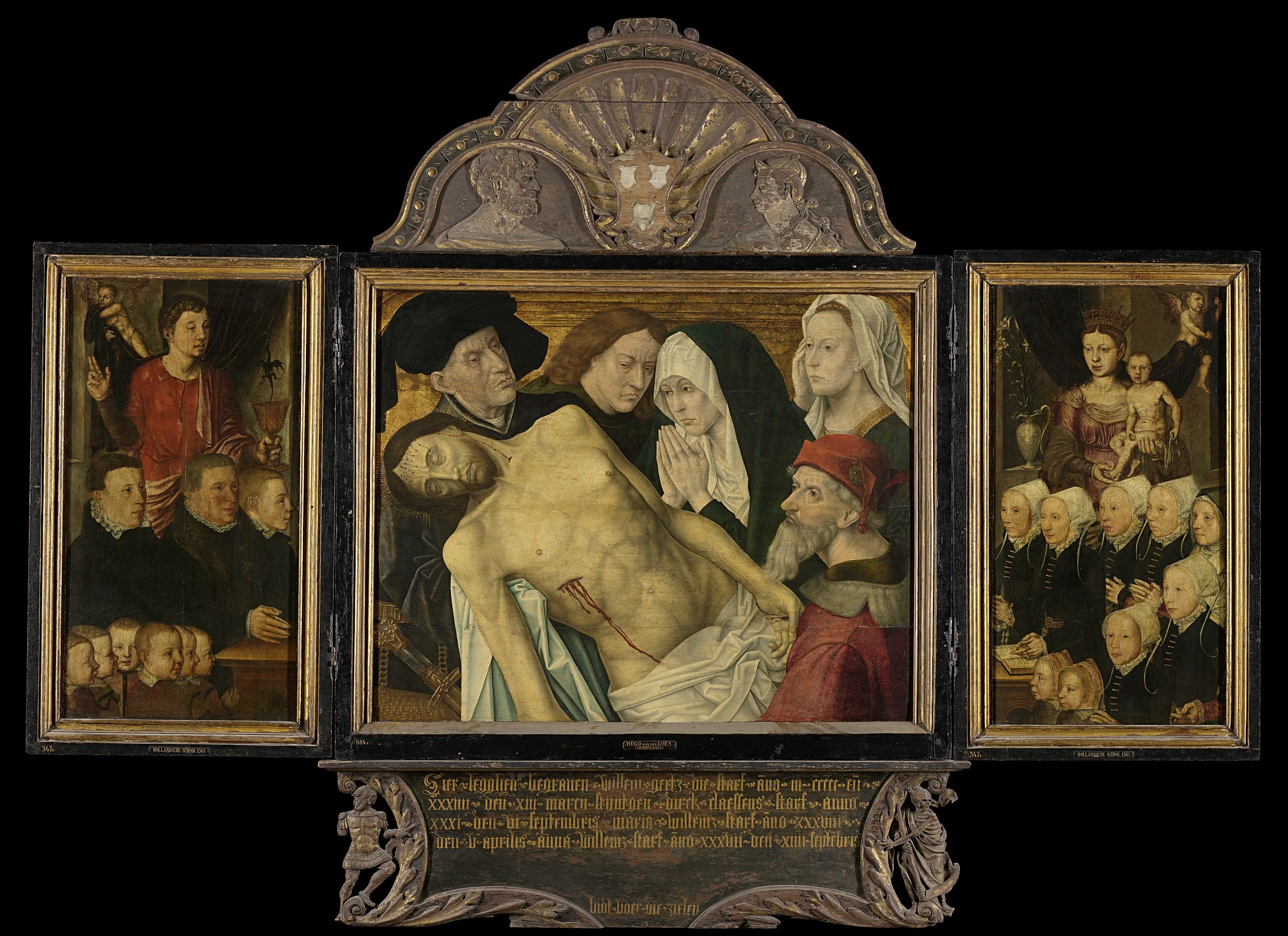 Memorial Triptych with Lamentation, detail
