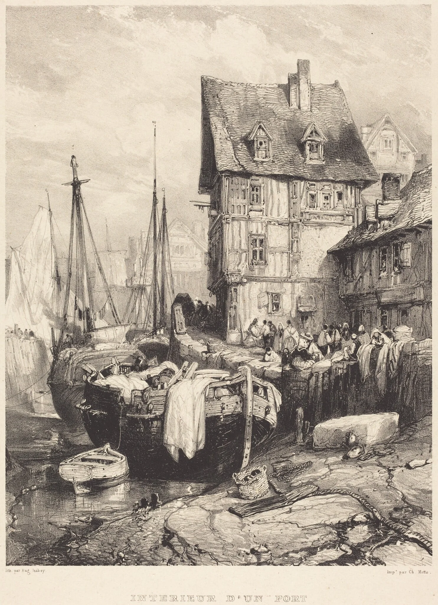 Intérieur d'un port, detail