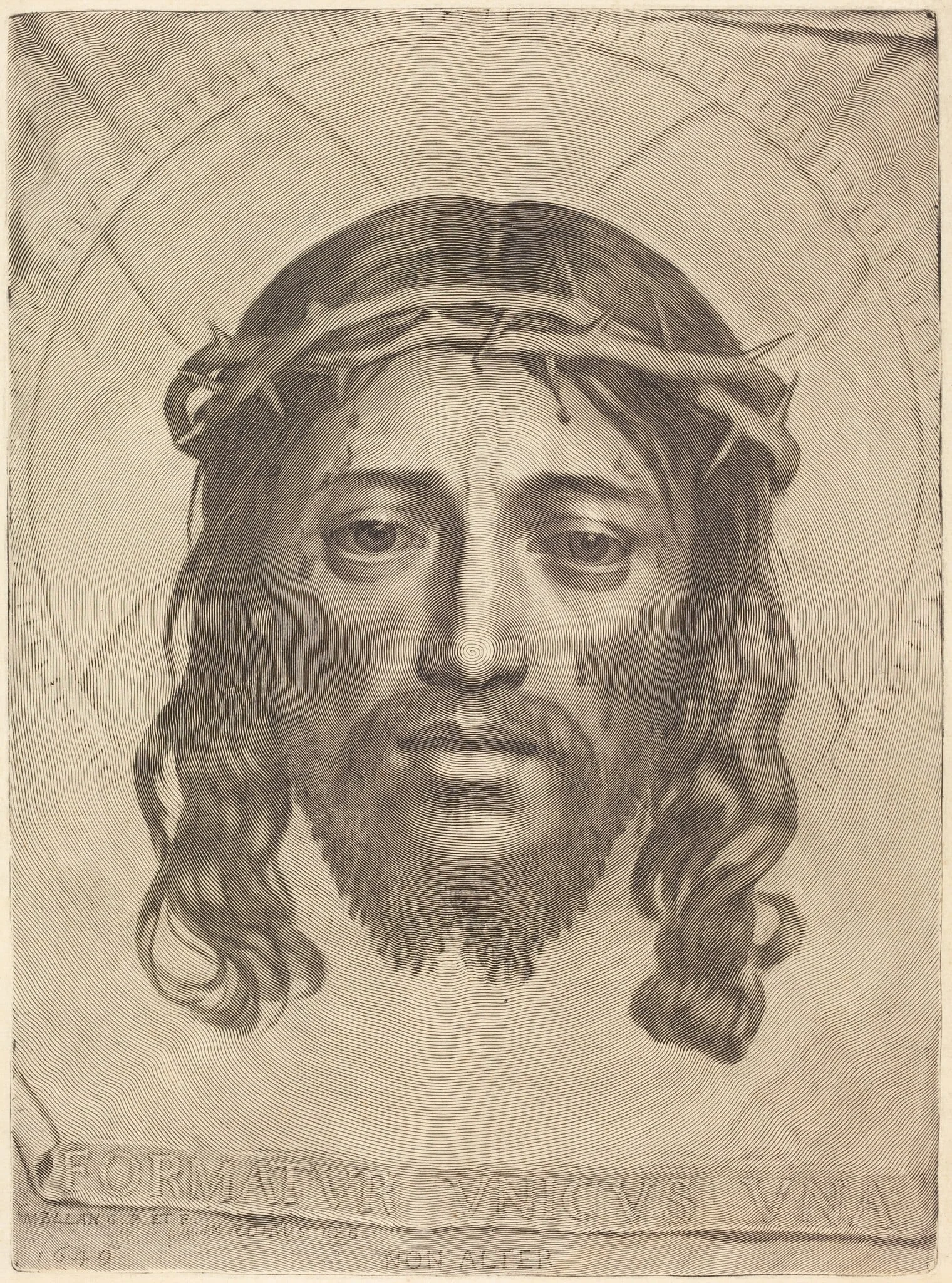 The Sudarium of Saint Veronica, detail