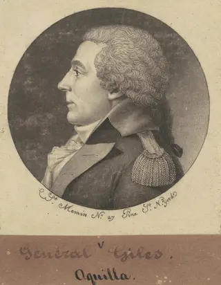 Aquila Giles, by Charles B. J. Févret de Saint-Mémin, ink, 1797