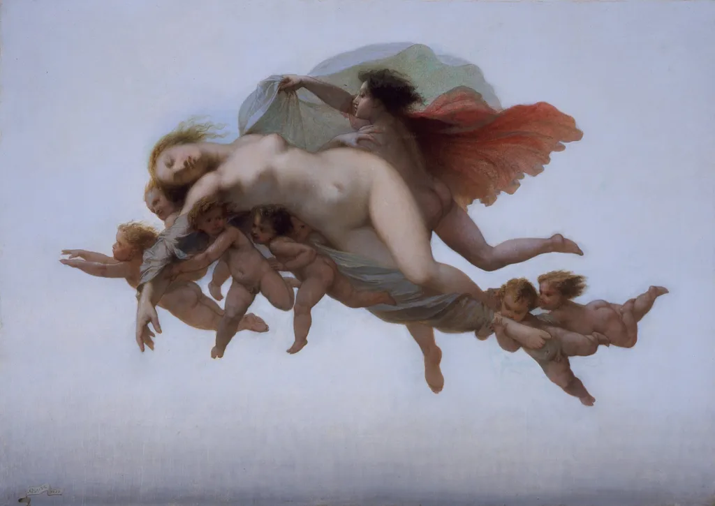 Psyche, by Auguste-Barthélemy Glaize, oil, 1856