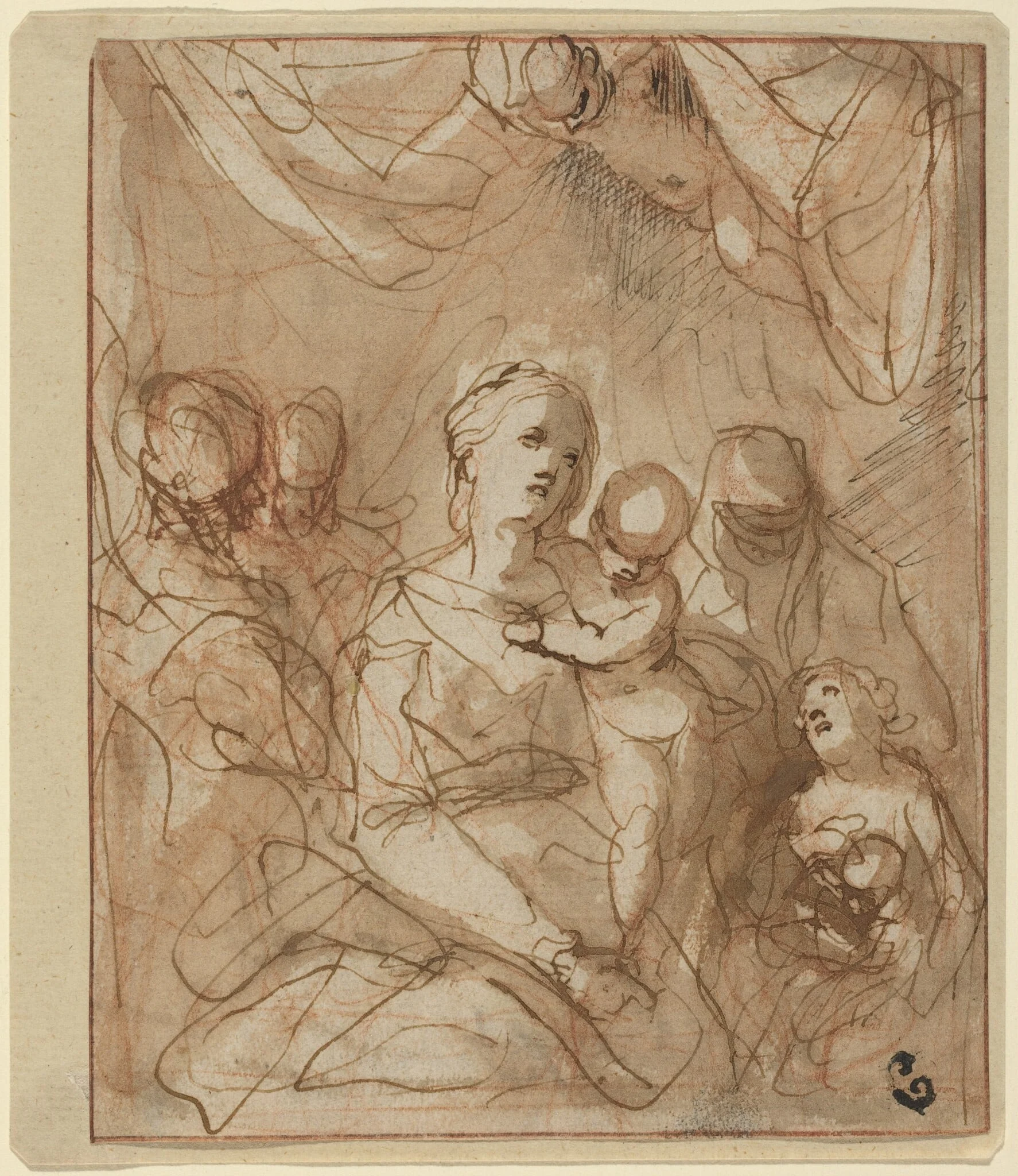 The Virgin and Infant Jesus with Saints, detail