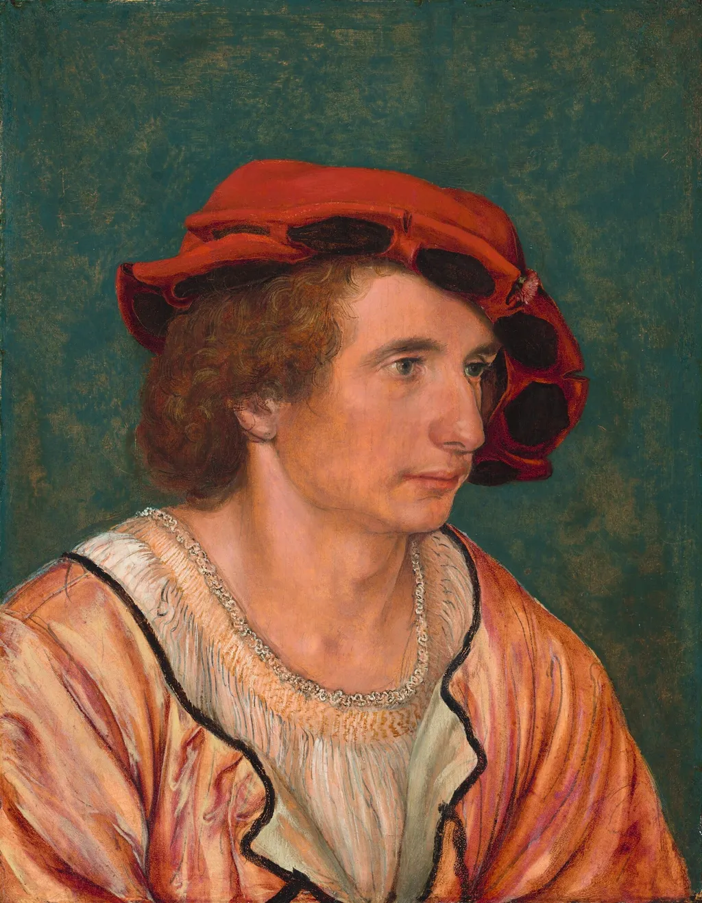 Portrait of a Young Man, by Hans Holbein the Younger, oil, 1525