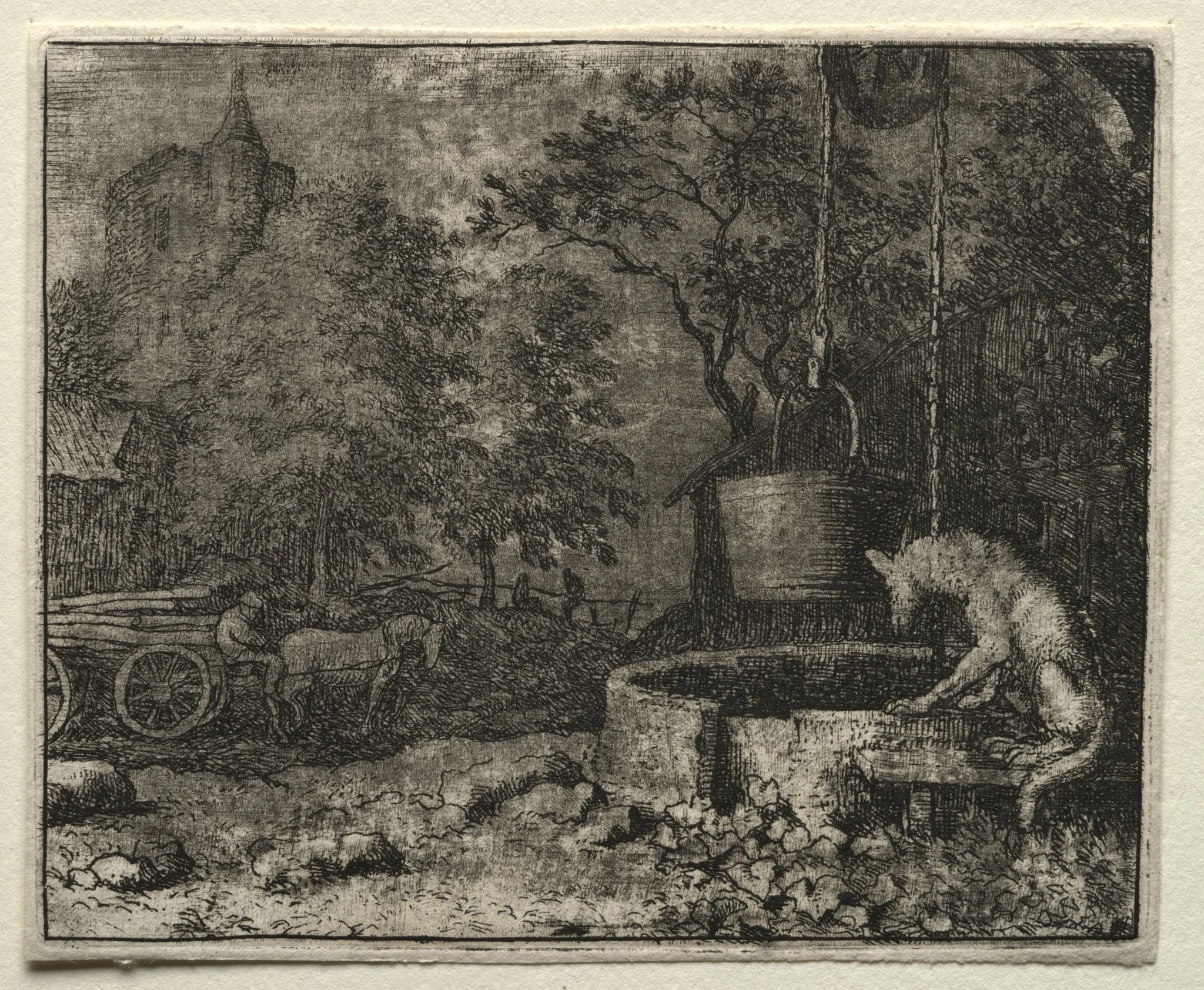 Reynard the Fox: Reynard Tricks the Wife of the Wolf, detail