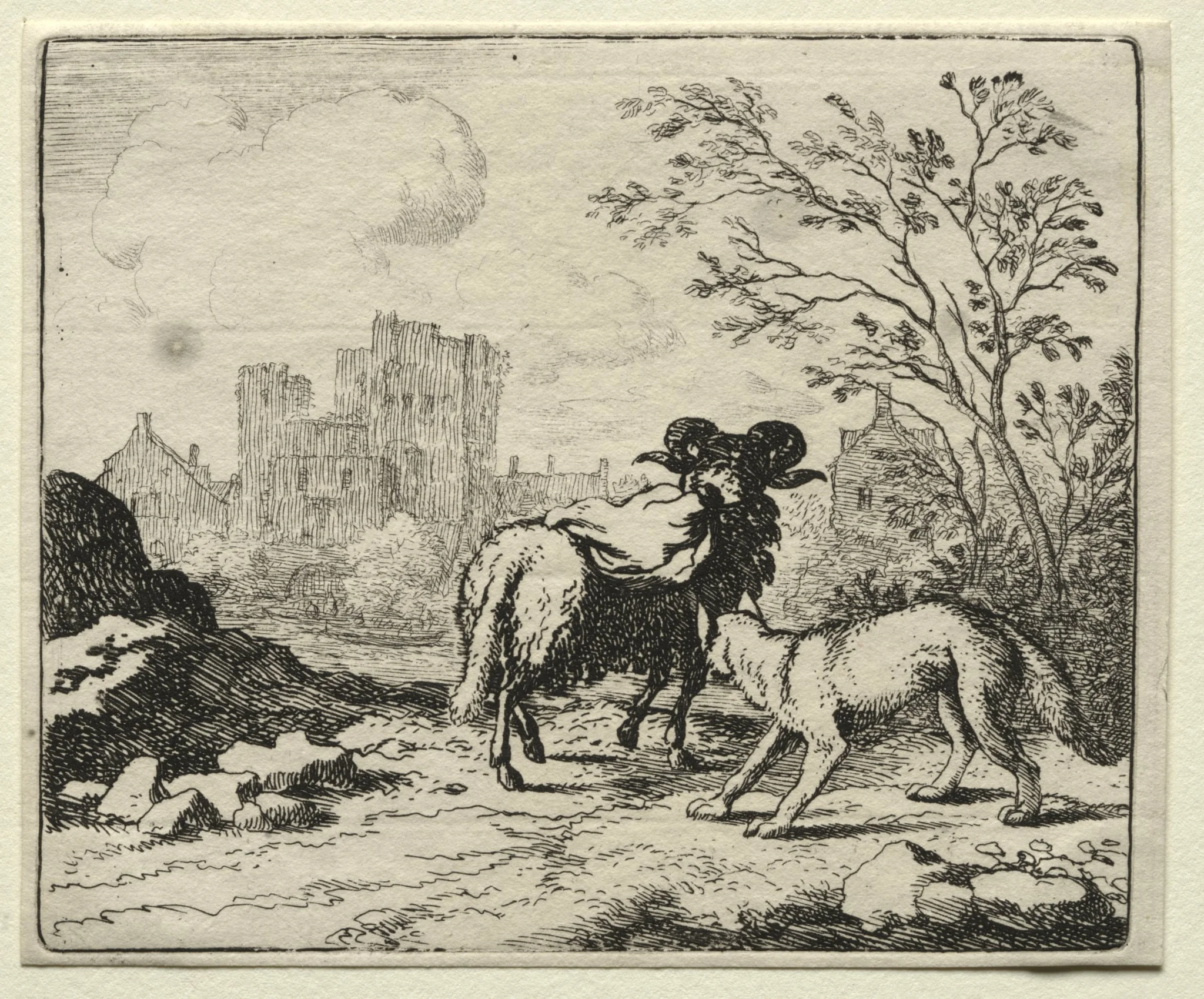 Reynard the Fox: Reynard Sends a Packet to the Lion, detail