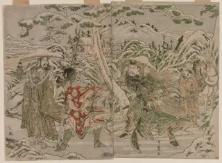 Winter Scene from the Romance of the Three Kingdoms, by Kitagawa Utamaro, 1790