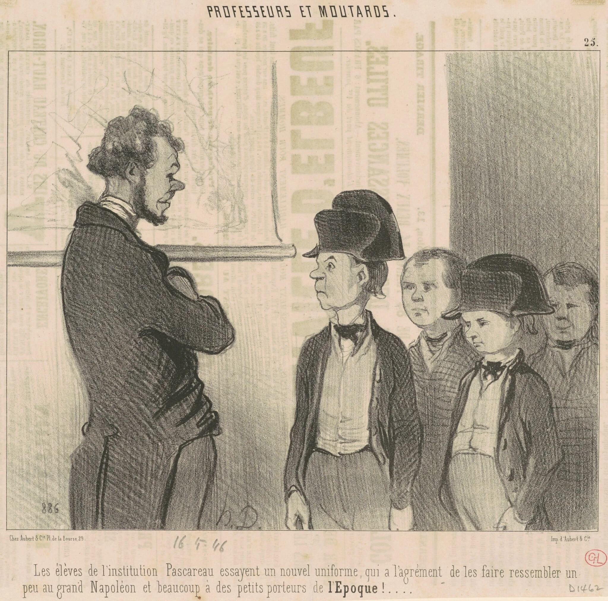 Les èleves de l'institution Pascareau essayent un nouvel uniforme ..., detail