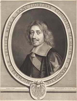Chancellor Michel Le Tellier, by Robert Nanteuil, ink, 1661