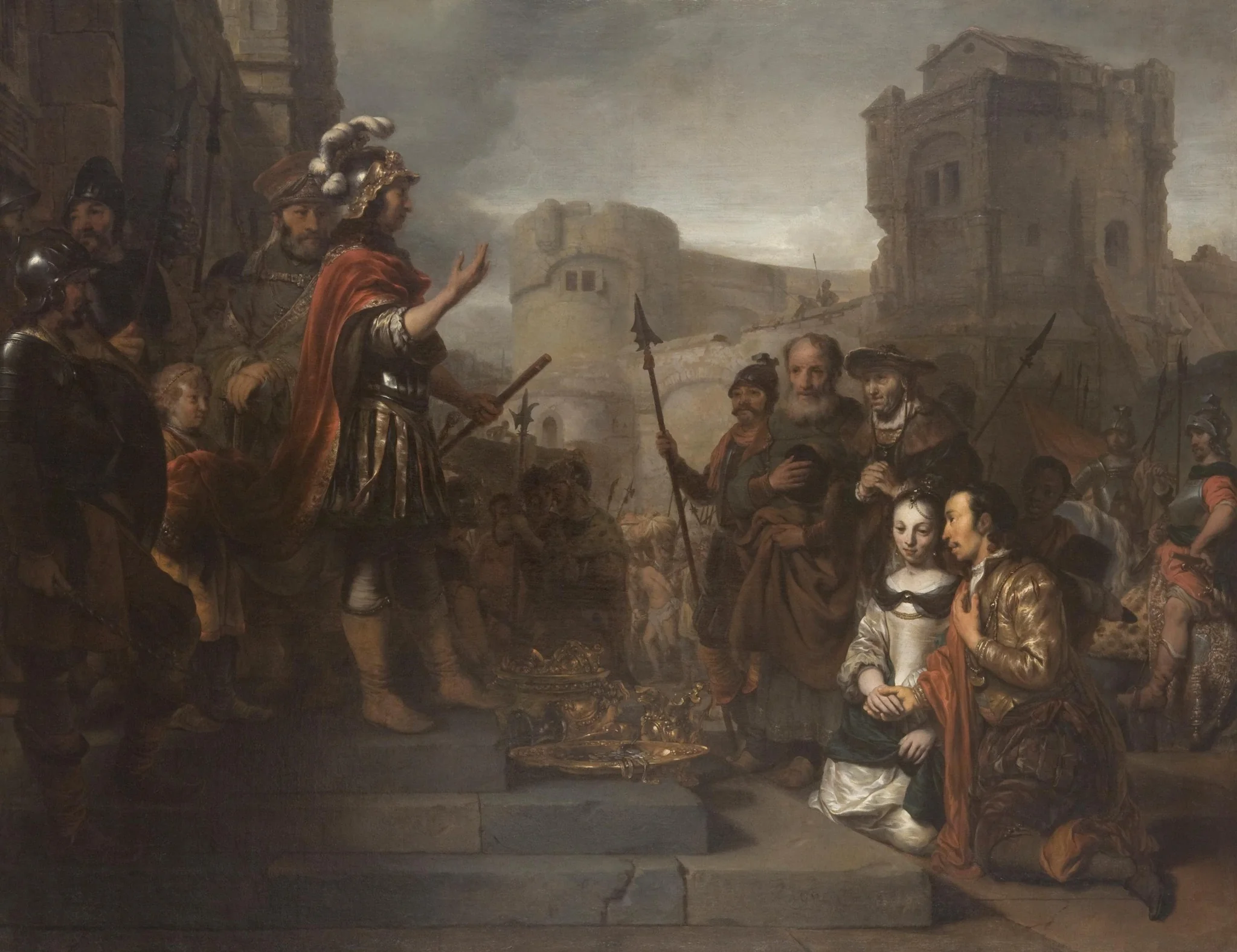 The Continence of Scipio, detail