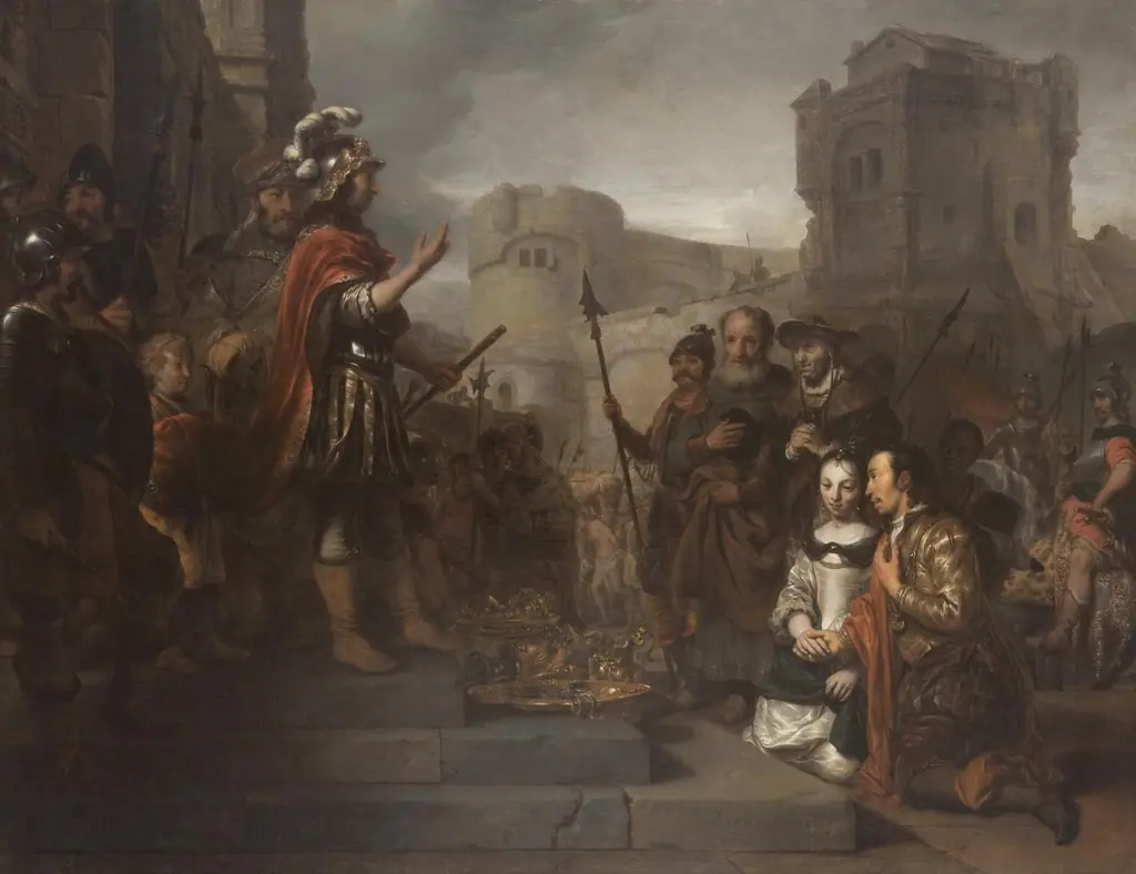 The Continence of Scipio, by Gerbrand van den Eeckhout, oil, 1659