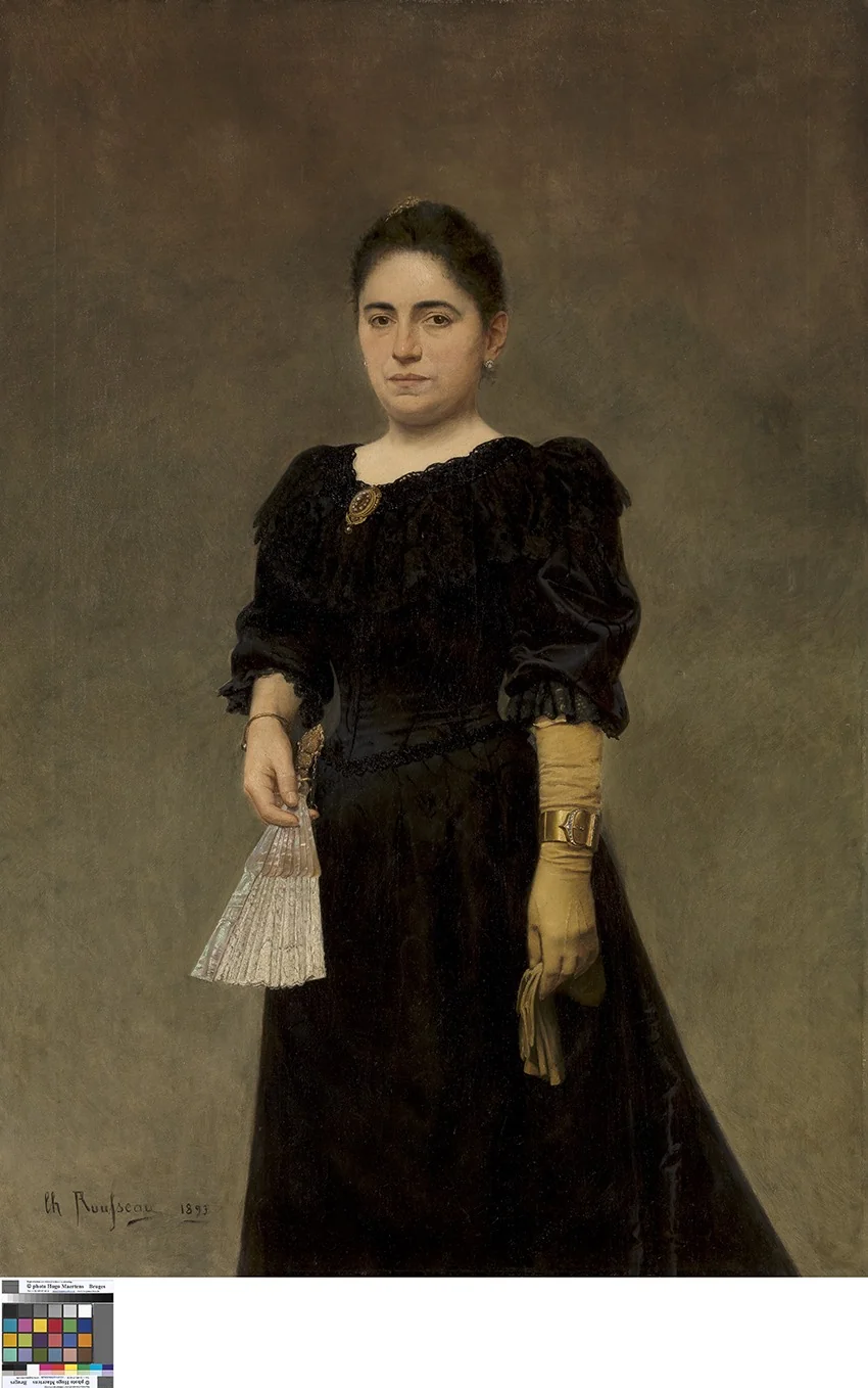 Portret van Honorine Dugardein, detail
