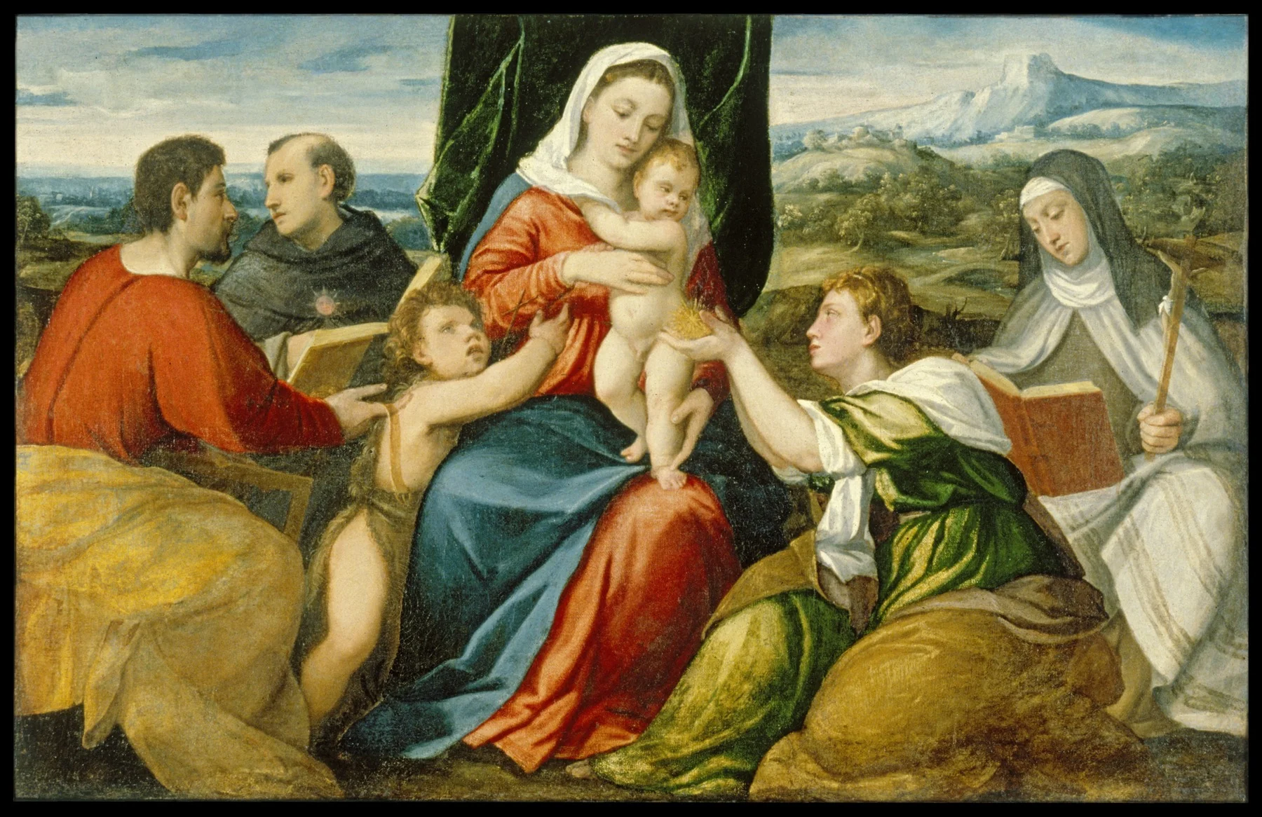 Madonna and Child with Saints, detail