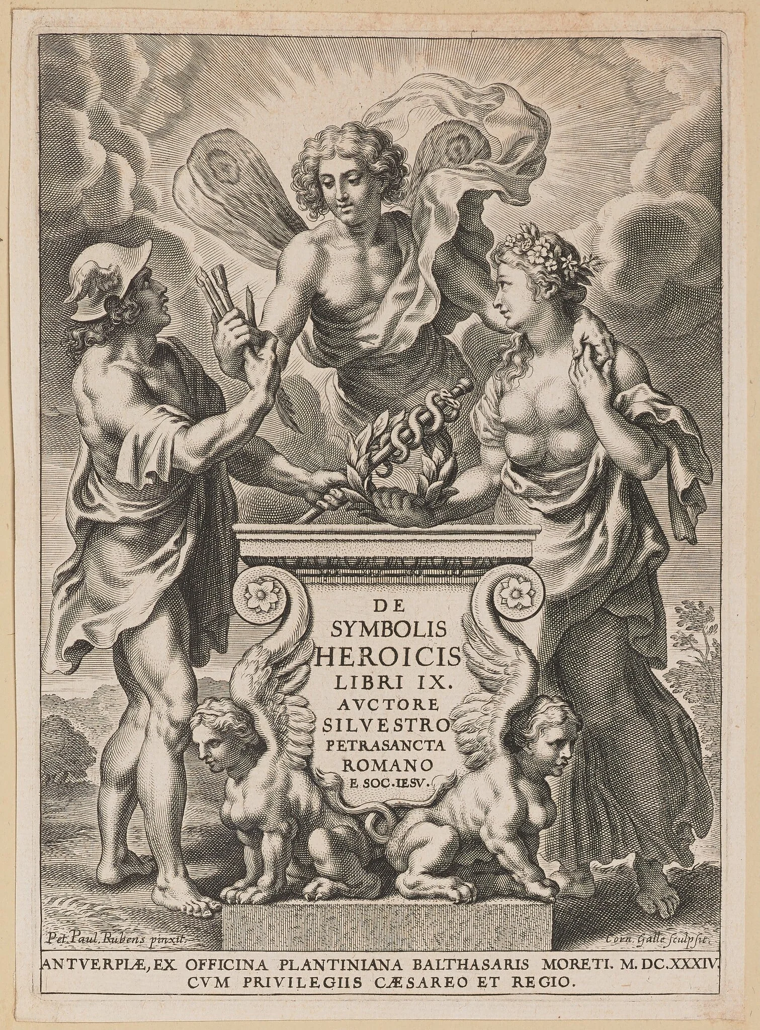 Title Page for Silvester Pietrasanta, De Symbolis Heroicis, detail