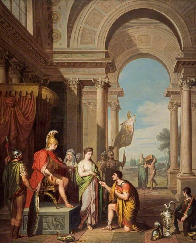 The Continence of Scipio, detail
