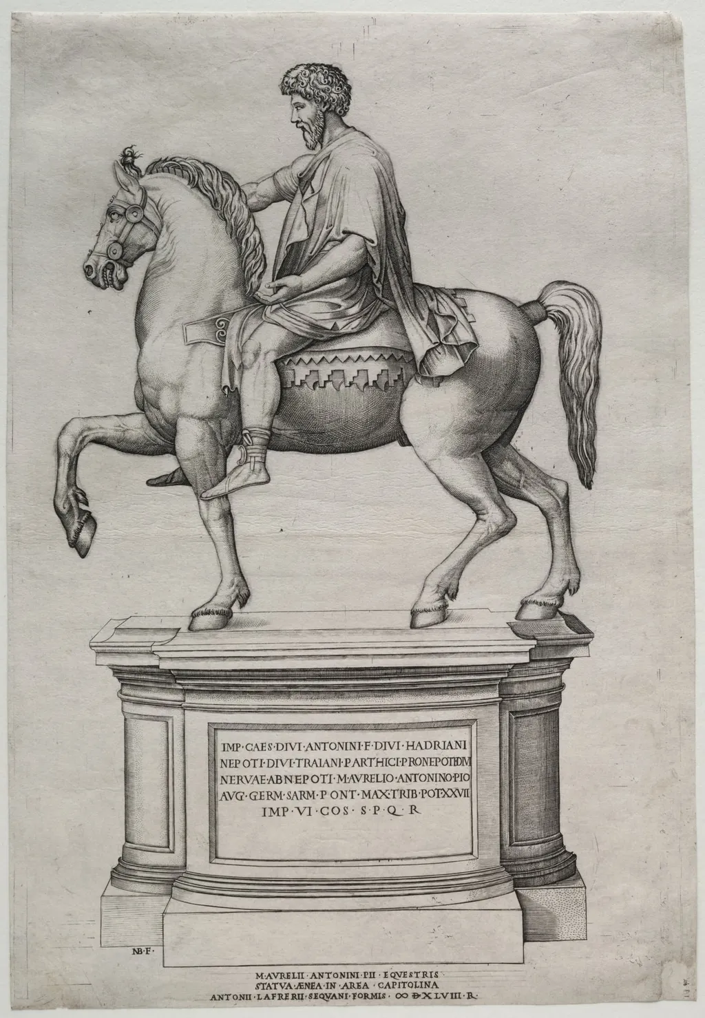 Equestrian Statue of Marcus Aurelius, by Nicolas Beatrizet