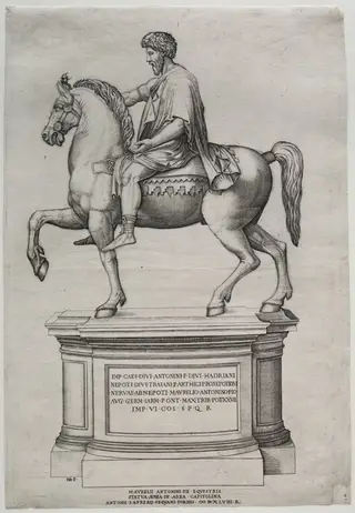 Equestrian Statue of Marcus Aurelius, by Nicolas Beatrizet