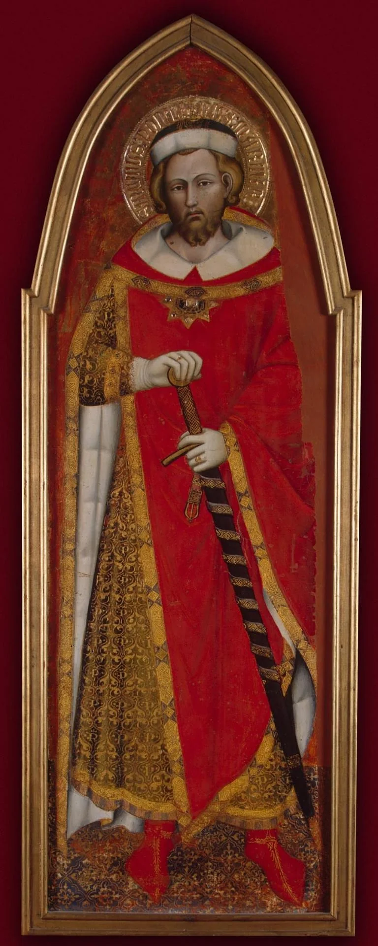 St Pontianus (wing of a polyptych), detail