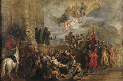The miracles of Saint Benedict, detail