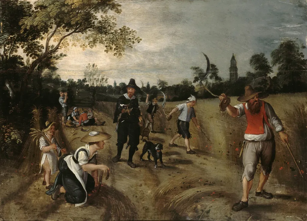 Harvest, by Sebastiaen Vrancx, oil, 1610