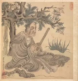 Paintings after Ancient Masters: A Lohan [after Guanxiu], by Chen Hongshou, unspecified, 1625
