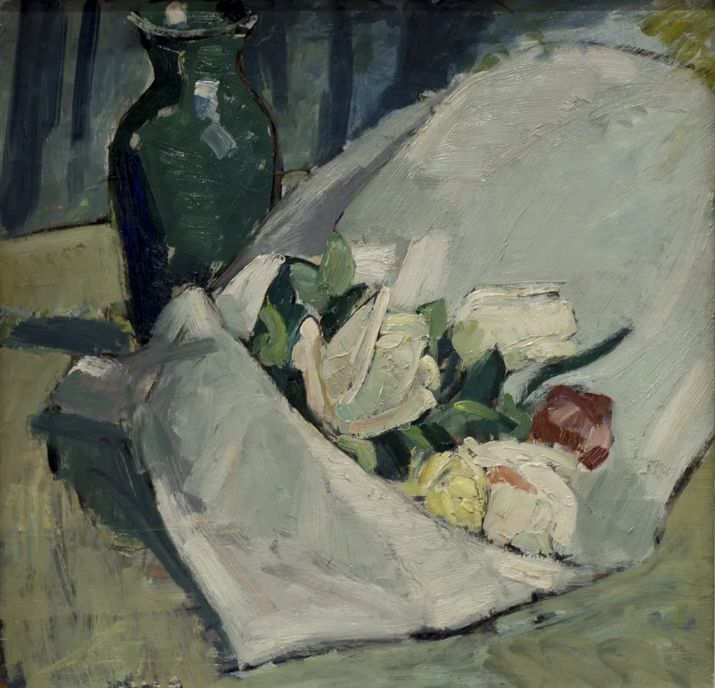 Bouquet, by Adrien Bas, oil, 1920
