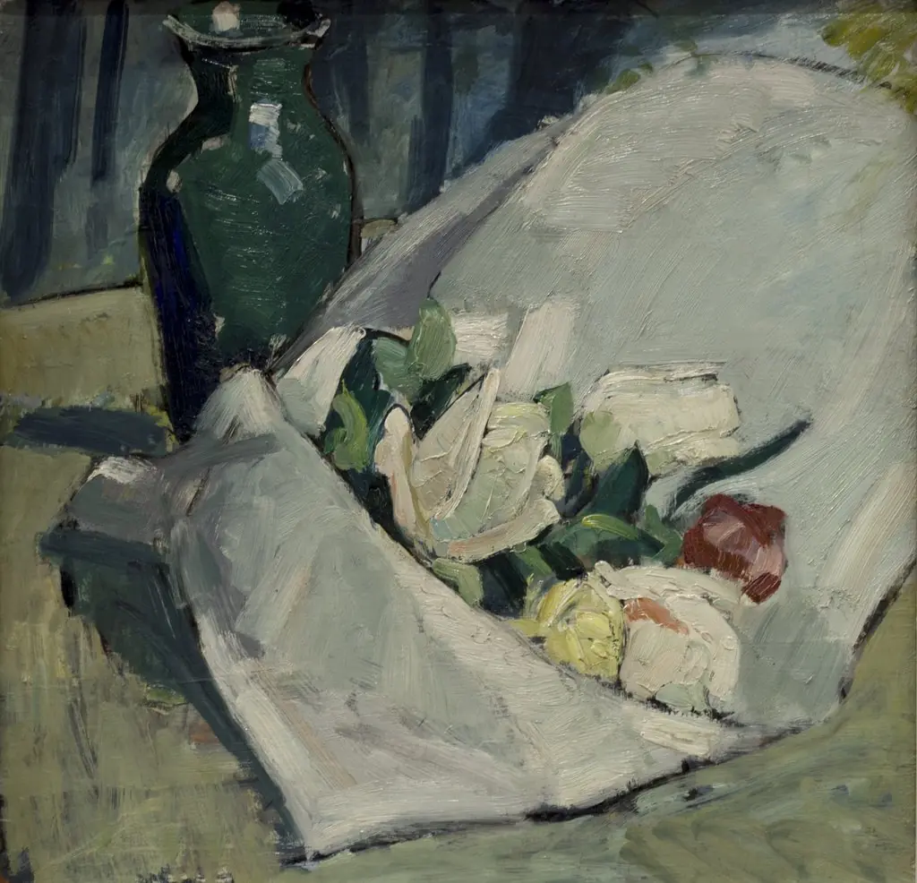 Bouquet, by Adrien Bas, oil, 1920
