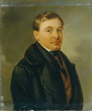 Der Maler Josef Feid, by Josef Lavos, oil, 1837