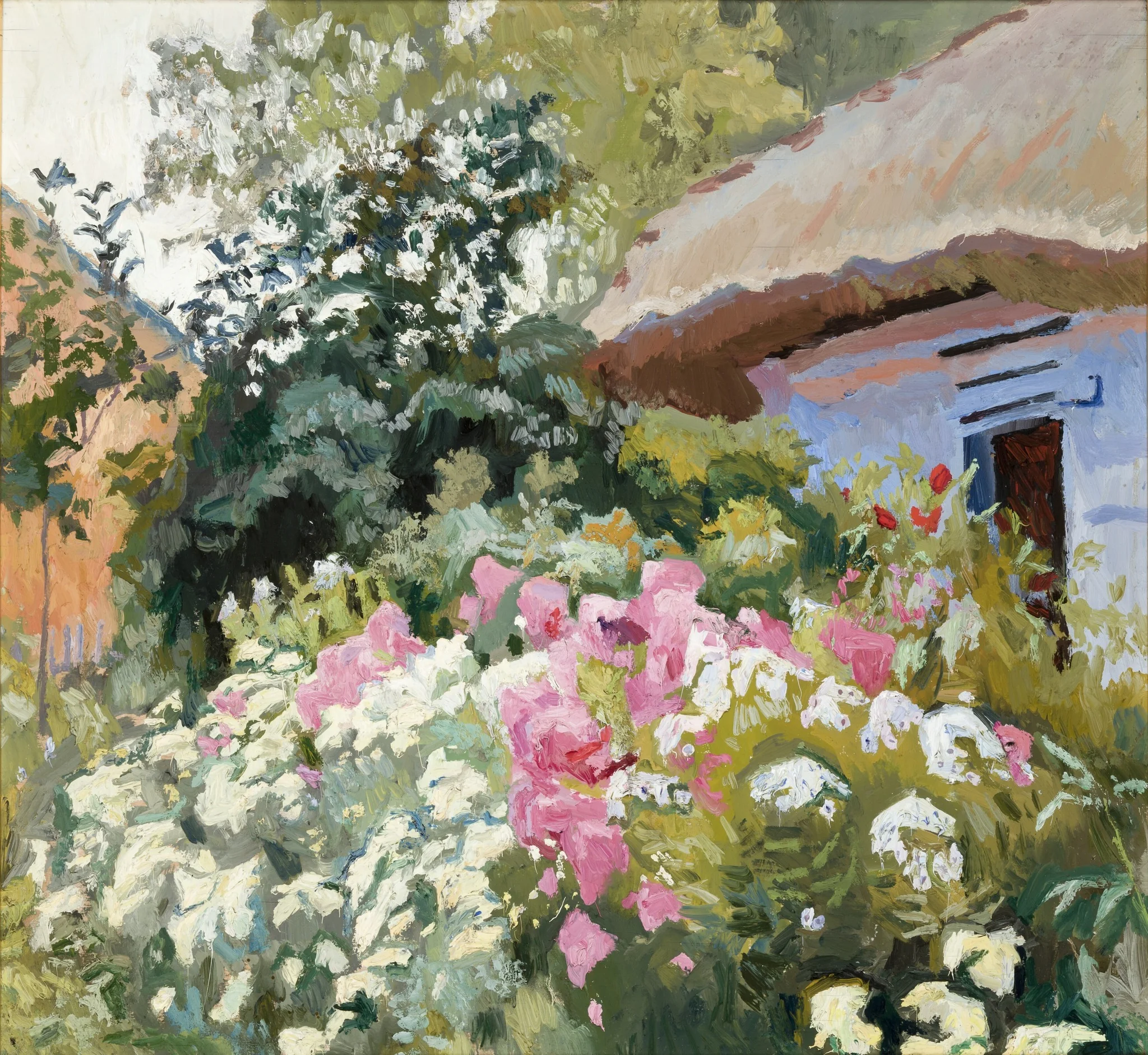 Flowers in Front of the Cottage, detail
