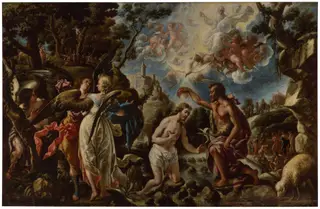 El Bautismo de Cristo, by Juan de Pareja, oil