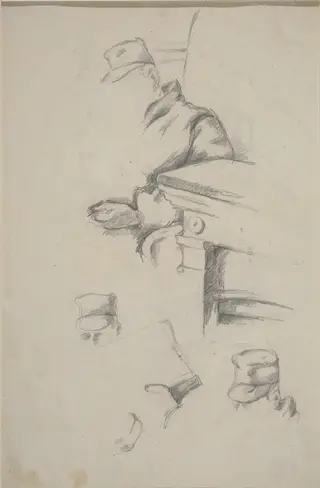 Father of the Artist [verso], by Paul Cézanne, graphite, 1868