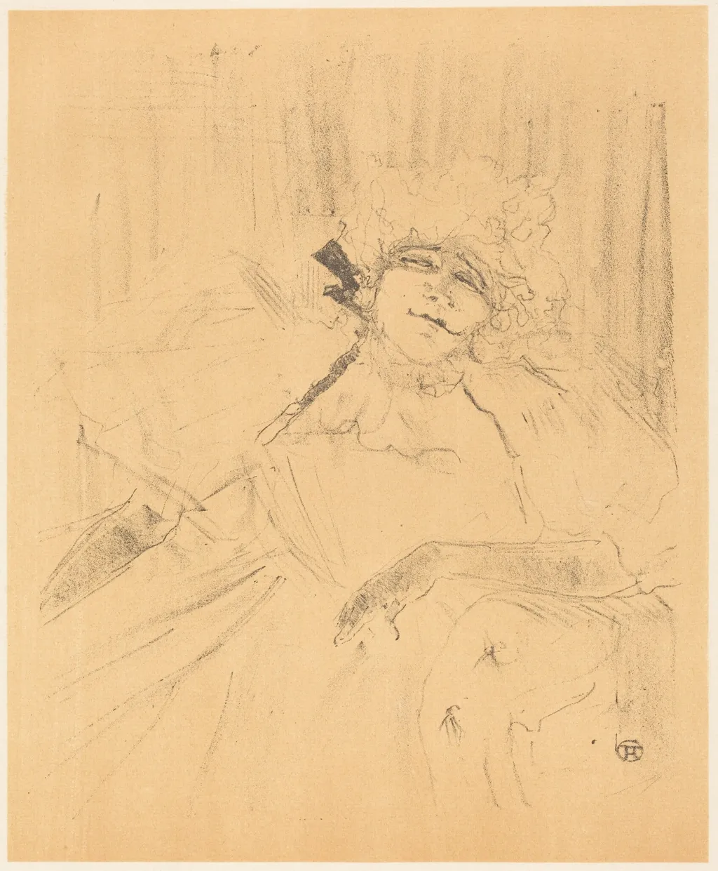 Old Song (Chanson ancienne), by Henri de Toulouse-Lautrec, ink, 1898