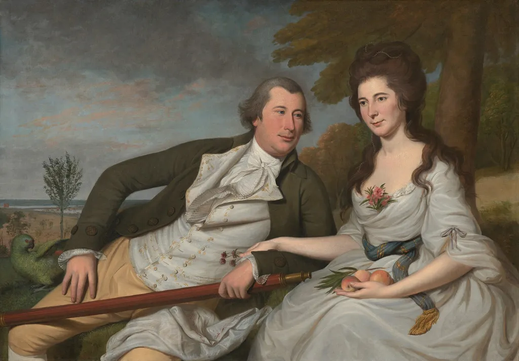 Benjamin and Eleanor Ridgely Laming, by Charles Willson Peale, oil, 1788