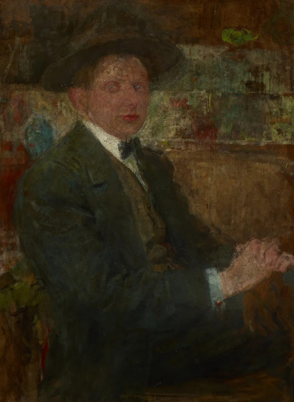 Portrait of a Man in a Hat, by Olga Boznańska, unspecified, 1915