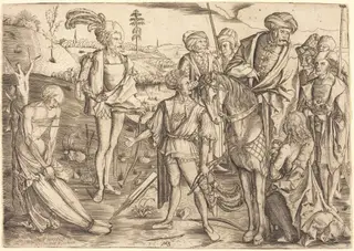 The Testing of the King's Sons, by Master MZ, ink, 1500