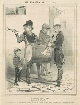 Ou peut on être mieux ..., by Honoré Daumier, ink, 1841