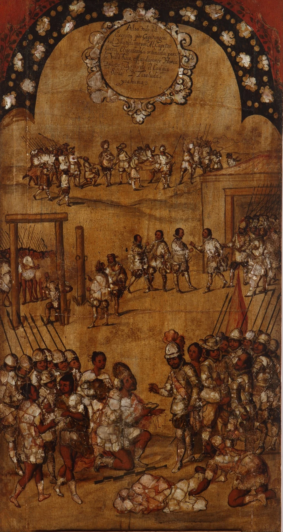 The Conquest of Mexico, Tablet 3, detail
