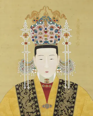 明代帝后半身像册（二）-孝洁肃皇后