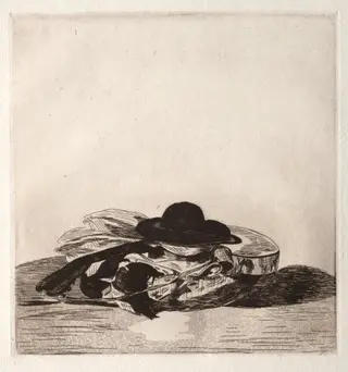 Fronttispiece for an Edition of Etchings: Hat and Guitar, by Édouard Manet, 1862