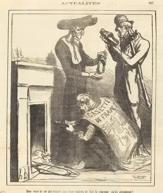 Bien vexés de ne pas trouver... la couronne..., by Honoré Daumier, 1871