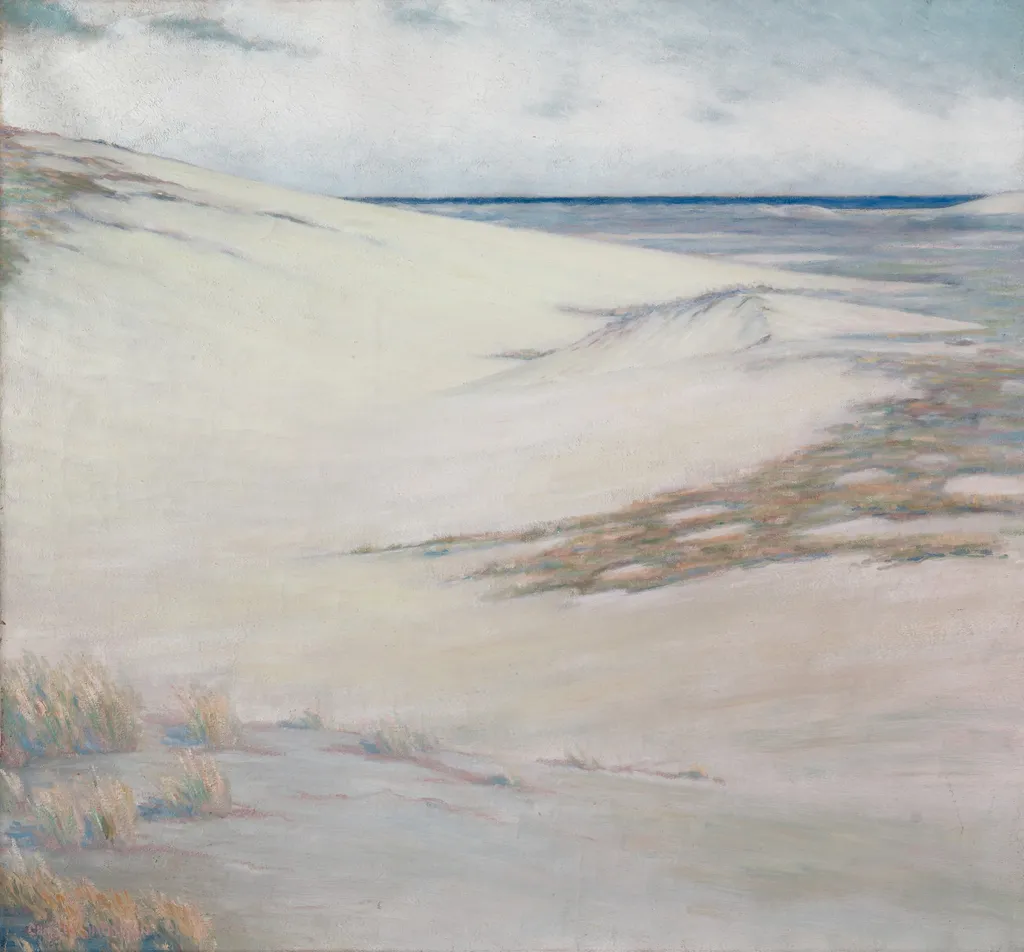 Over the Dunes, Cape Cod, Massachusetts, by Charles Shackleton, oil, 1919