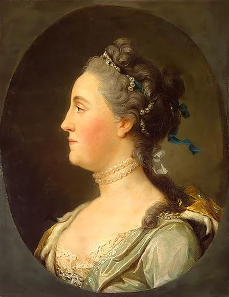 Portrait of Catherine II in Profile, detail