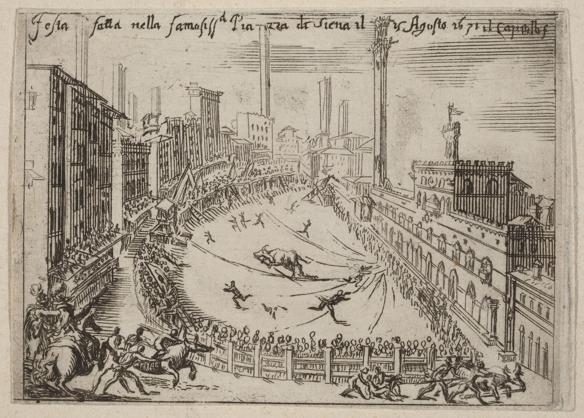 The Piazza, Siena, detail