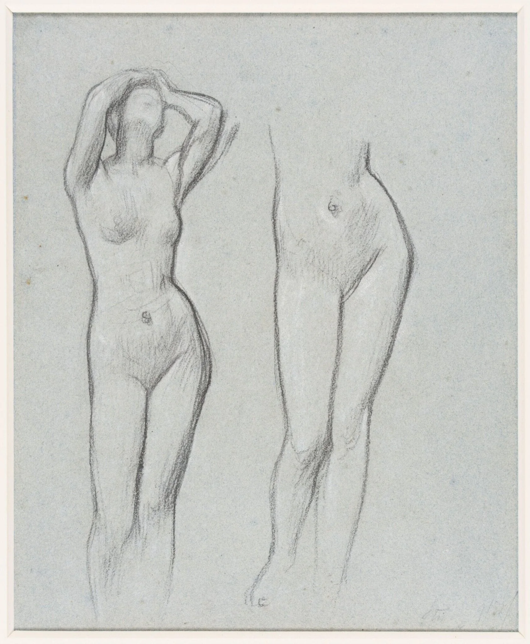 Two studies for 'Electra at the tombo of Agamemnon', detail