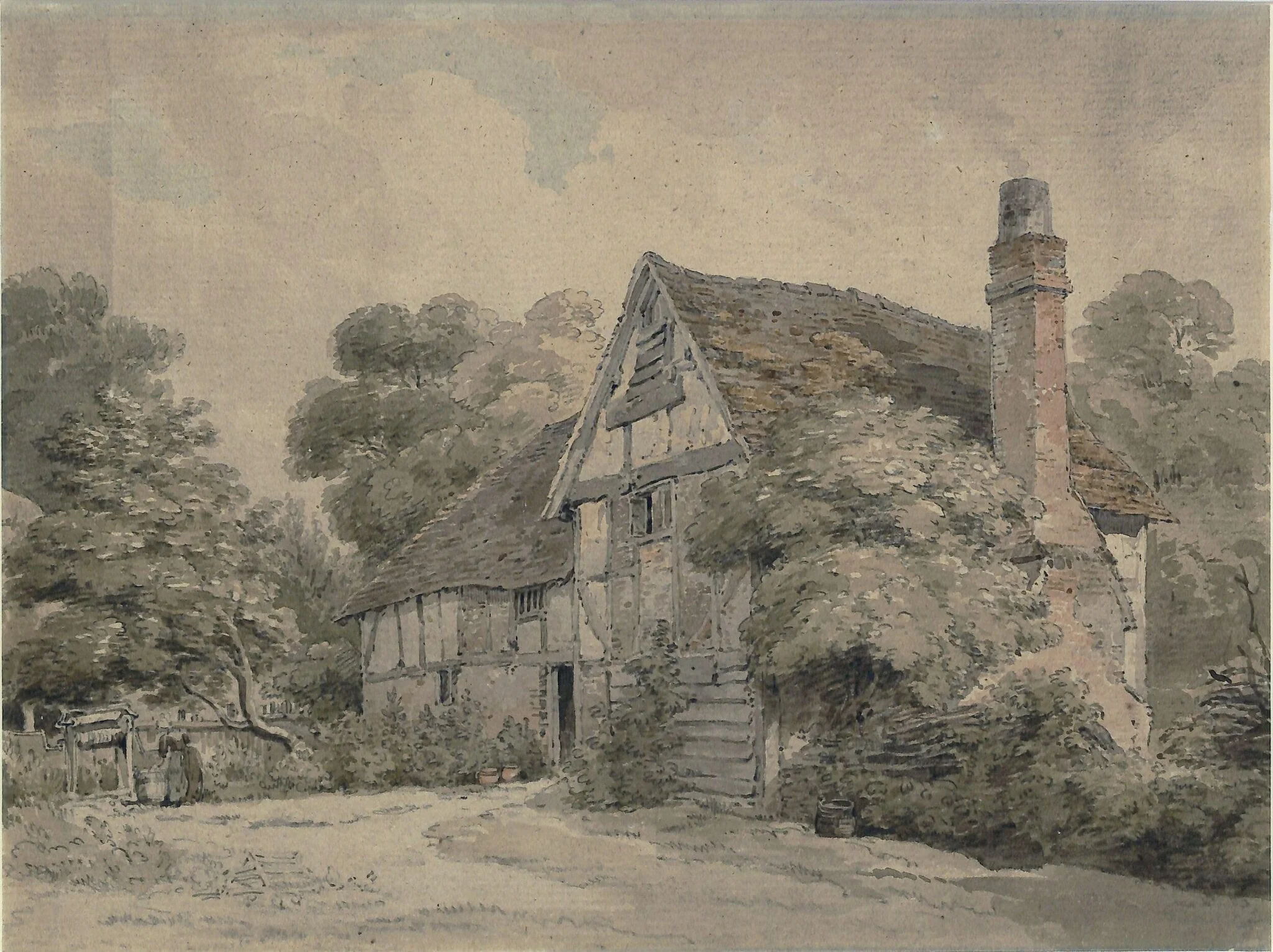 Cottage at Bookham, detail