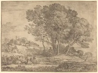 The Goatherd (Le chevrier), by Claude Lorrain, ink, 1663