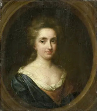 Portrait of Johanna van Citters (1672-1740), sister of Anna van Citters, by Simon Du Bois, oil, 1697
